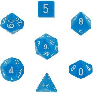 Chessex Opaque Light Blue 7 piece dice set